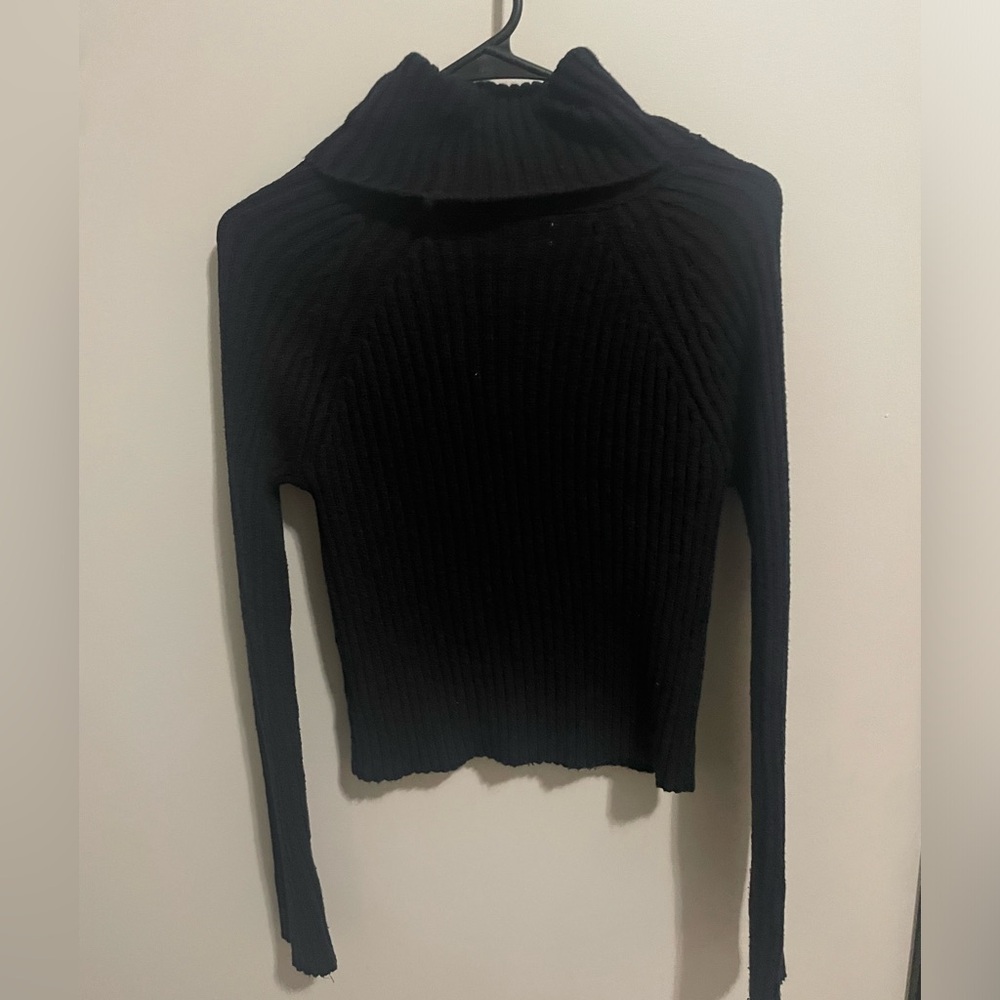 Black turtle neck sweater
